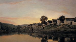 Wieś niedaleko Bonnieres, 1861 autorstwa Charles Francois Daubigny