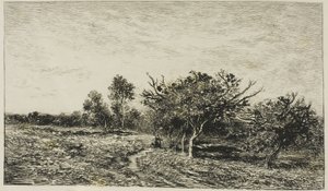 Jabłonie w Auvers autorstwa Charles Francois Daubigny