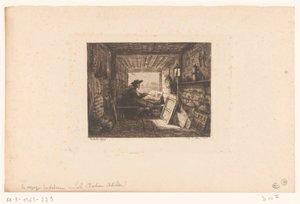 Pracownia artysty Le bateau-atelier Seria z pejzażami i wydarzeniami wokół wody (tytuł serii) Voyage en bateau autorstwa Charles Francois Daubigny