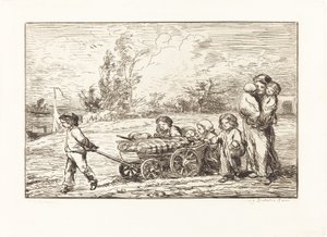 Wejście na pokład Bottina autorstwa Charles Francois Daubigny