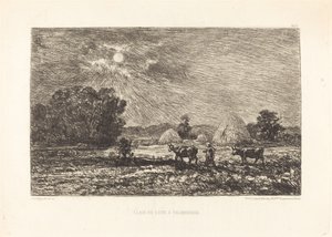 Światło księżyca w Valmondois (Światło księżyca w Valmondois) autorstwa Charles Francois Daubigny