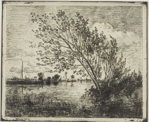Kępka Olch autorstwa Charles Francois Daubigny