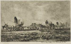 Kryte wozy (pamiątka z Morvan) autorstwa Charles Francois Daubigny