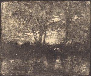 Krowy w wodopoju autorstwa Charles Francois Daubigny