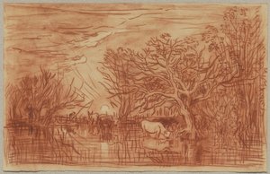 Krowy przy wodopoju, ok. 1863 r. autorstwa Charles Francois Daubigny