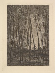 Jeleń w lesie, 1850. autorstwa Charles Francois Daubigny