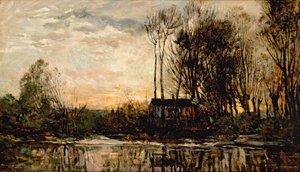 Wieczór w Bas Meudon, 1874 autorstwa Charles Francois Daubigny
