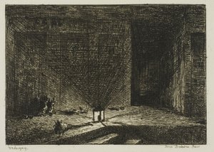 Wnętrze karczmy (Korytarz karczmy) autorstwa Charles Francois Daubigny