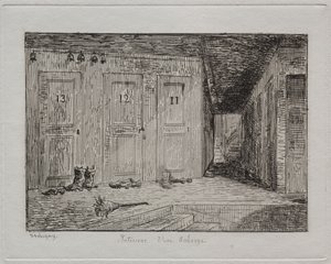 Wnętrze karczmy autorstwa Charles Francois Daubigny