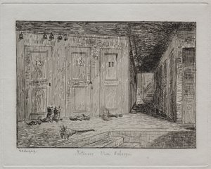 Wnętrze karczmy, 1861. autorstwa Charles Francois Daubigny