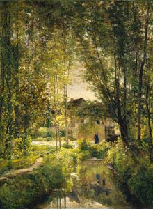 Krajobraz ze słonecznym strumieniem, ca. 1877.