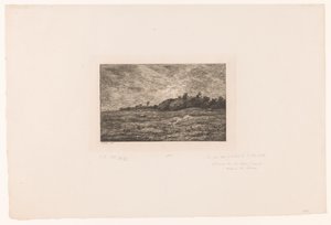 Krajobraz z pasącym się bydłem i królikami Le pre des Graves a Villerville autorstwa Charles Francois Daubigny
