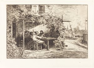 Lunch w drodze do Asnieres autorstwa Charles Francois Daubigny