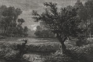 Wschód księżyca w dolinie Andilly autorstwa Charles Francois Daubigny