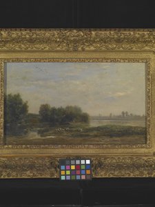 On The Oise (olej na drewnie) autorstwa Charles Francois Daubigny