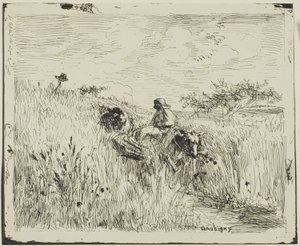 Ścieżka przez pole pszenicy autorstwa Charles Francois Daubigny