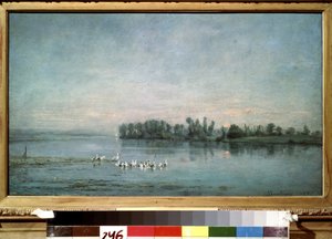 „Wczesny poranek” (rano) Obraz Charlesa-Francois (Charles Francois) Daubigny (1817-1878) 1858 Muzeum Puszkina, Moskwa autorstwa Charles Francois Daubigny