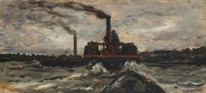 Łódź rzeczna, ok.1860 autorstwa Charles Francois Daubigny