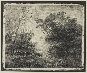 Jelenie autorstwa Charles Francois Daubigny