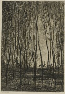 Jelenie w lesie autorstwa Charles Francois Daubigny