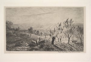 Wschód słońca, 1850. autorstwa Charles Francois Daubigny