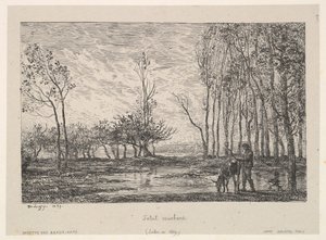 Zachód słońca, 1859. autorstwa Charles Francois Daubigny