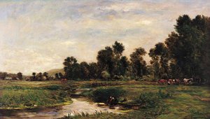 Dolina Arków, Seine-Maritime autorstwa Charles Francois Daubigny