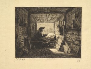The Boat Studio z serii Voyage en Bateau, 1862, 1861. autorstwa Charles Francois Daubigny