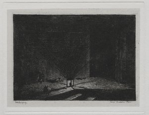 Rejs statkiem: wnętrze gospody (korytarz gospody) autorstwa Charles Francois Daubigny