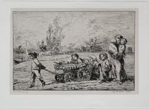Rejs statkiem: Przeprowadzka do „Le Botin” (Wyposażenie statku) lub Przeprowadzka do łodzi autorstwa Charles Francois Daubigny