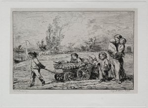 Rejs statkiem: Przeprowadzka do Le Botin Wyposażenie statku lub Przeprowadzka do łodzi, 1861. autorstwa Charles Francois Daubigny