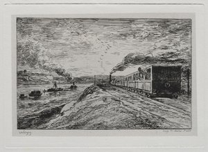 Rejs statkiem: wyjazd Powrót, 1861. autorstwa Charles Francois Daubigny