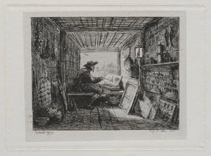 Rejs statkiem: Studio na łodzi autorstwa Charles Francois Daubigny