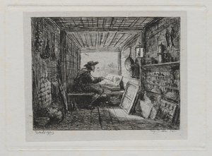 Rejs statkiem: Studio na łodzi, 1861. autorstwa Charles Francois Daubigny
