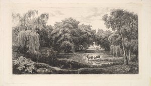 Staw Jelenia, 1837-78. autorstwa Charles Francois Daubigny