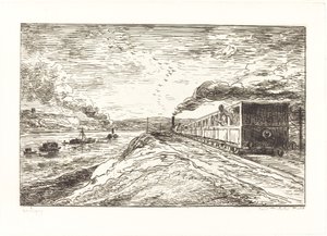 Wyjazd (Le wyjazd) autorstwa Charles Francois Daubigny