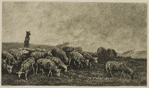 Psi zegarek autorstwa Charles Francois Daubigny
