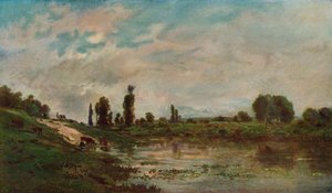 Miejsce do picia, 1827-1878, 1906-7 autorstwa Charles Francois Daubigny