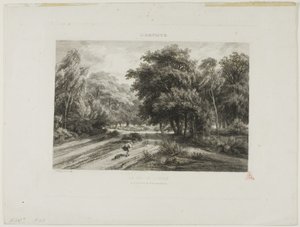 Orle gniazdo w lesie Fontainebleau autorstwa Charles Francois Daubigny