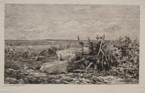 Zbiór winogron, 1865. autorstwa Charles Francois Daubigny