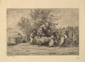 Spadkobiercy wozu, 1861. autorstwa Charles Francois Daubigny