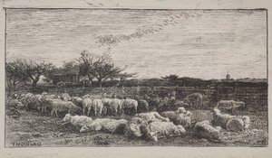 Duża owczarnia autorstwa Charles Francois Daubigny