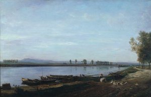 Sekwana w Bezons, Val dOise autorstwa Charles Francois Daubigny