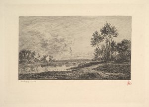 Sekwana w Port-Maurin, 1870. autorstwa Charles Francois Daubigny
