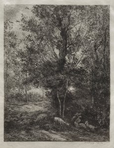 Pasterz i Pasterka autorstwa Charles Francois Daubigny