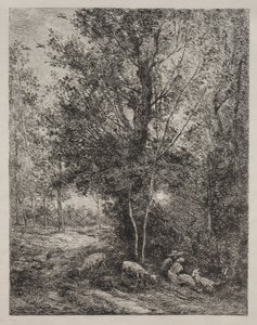Pasterz i Pasterka autorstwa Charles Francois Daubigny