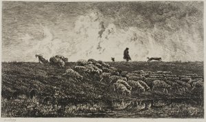 Prysznic autorstwa Charles Francois Daubigny