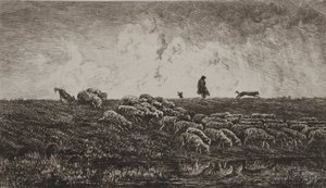 Prysznic, ok. godz. 1851. autorstwa Charles Francois Daubigny
