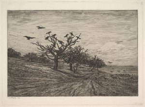 Drzewo pełne kruków, 1867. autorstwa Charles Francois Daubigny