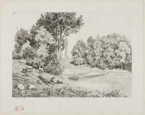 Widok zrobione w Bas-Meudon autorstwa Charles Francois Daubigny
